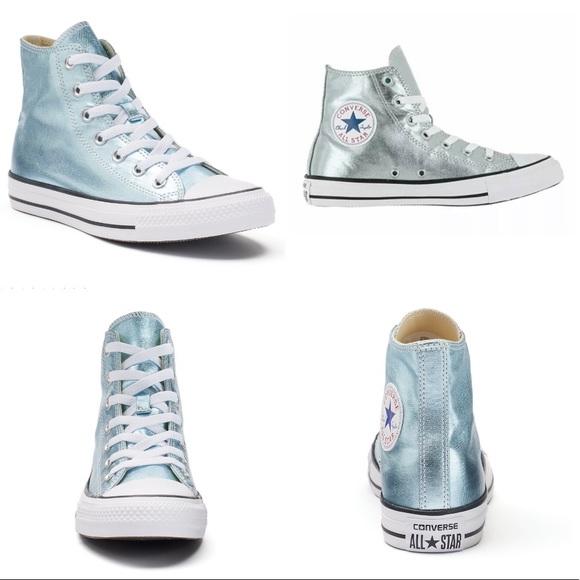 Converse All Star Glacier High Tops Men’s 8.5 Women’s 10.5 Ice Blue - Picture 2 of 16